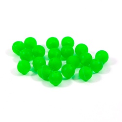 Бусина фидерная Namazu Soft Beads (PVC, круглая, 20 шт.) зелёный, d-6 мм