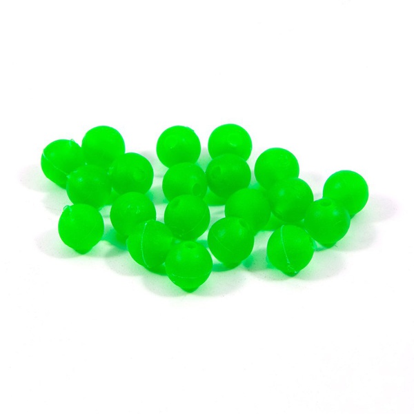 Бусина фидерная Namazu Soft Beads (PVC, круглая, 20 шт.) зелёный, d-6 мм