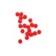 Бусина фидерная Namazu Soft Beads (PVC, круглая, 20 шт.) красный, d-5 мм. Фото 1