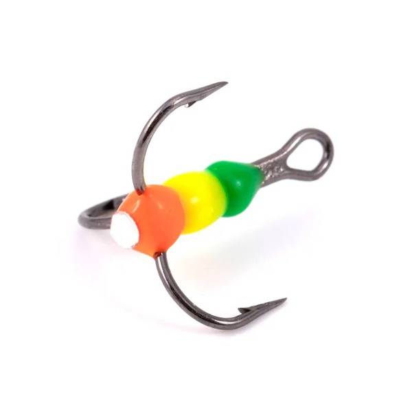 Крючок-тройник Яман Светофор (флюоресц., с глазком, 5 шт) №12
