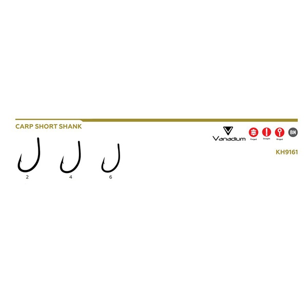 Крючок KOI Carp Short Shank (BN, 10 шт) №4