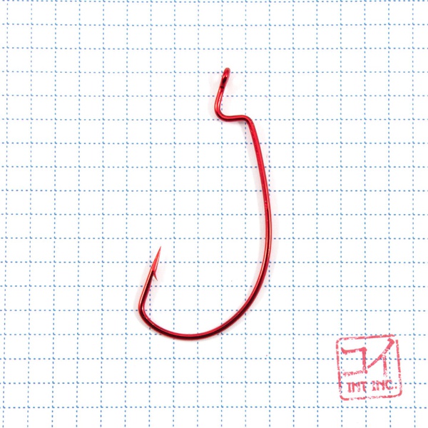 Крючок офсетный KOI Super Lock Wock (Red, 10 шт) №2/0