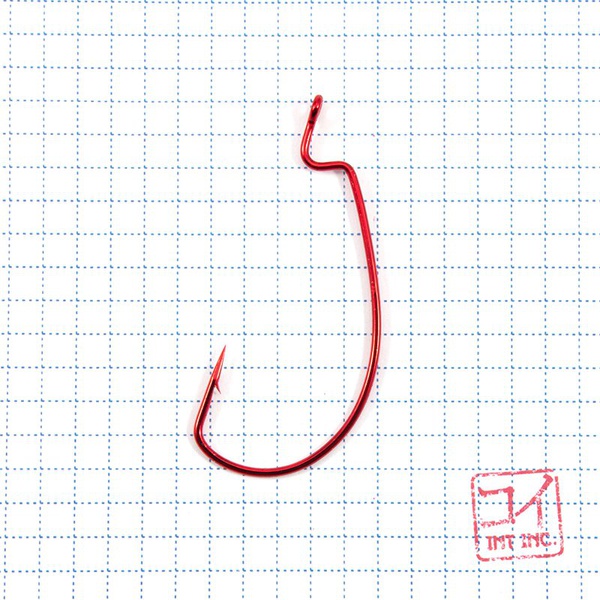Крючок офсетный KOI Super Lock Wock (Red, 10 шт) №4/0