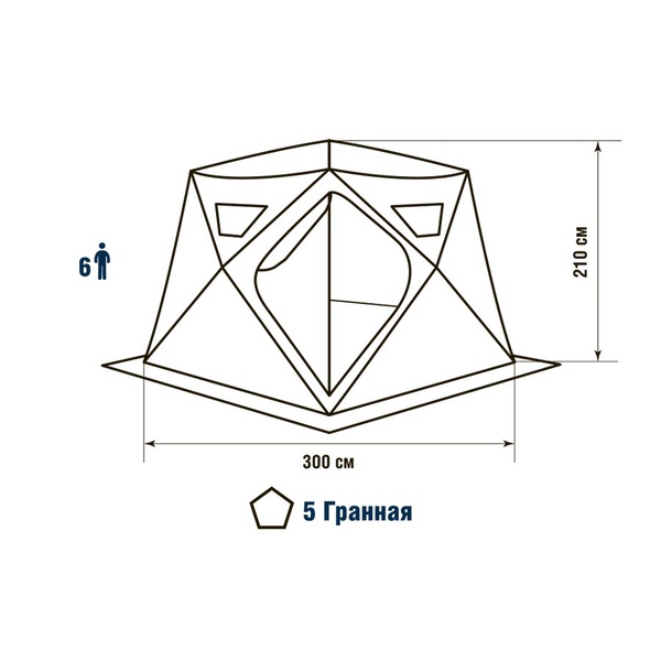 Палатка для зимней рыбалки Higashi Camo Chum