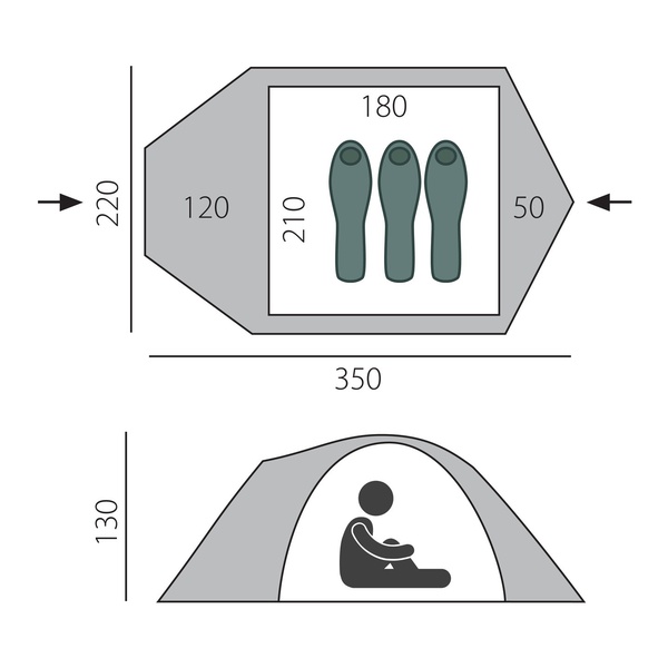 Палатка BTrace Canio 3 зеленый