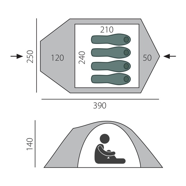 Палатка BTrace Canio 4 зеленый