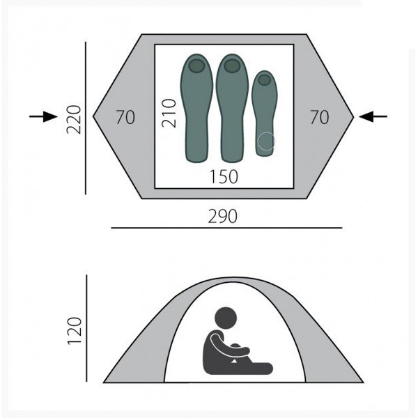 Палатка BTrace Scout 2+ зеленый