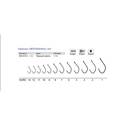Крючки Волжанка Aji (10шт/уп) # 10