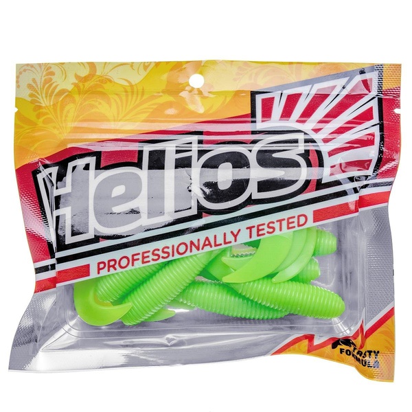 Твистер Helios Credo 3,35"/8,5 см (7шт/уп) лайм