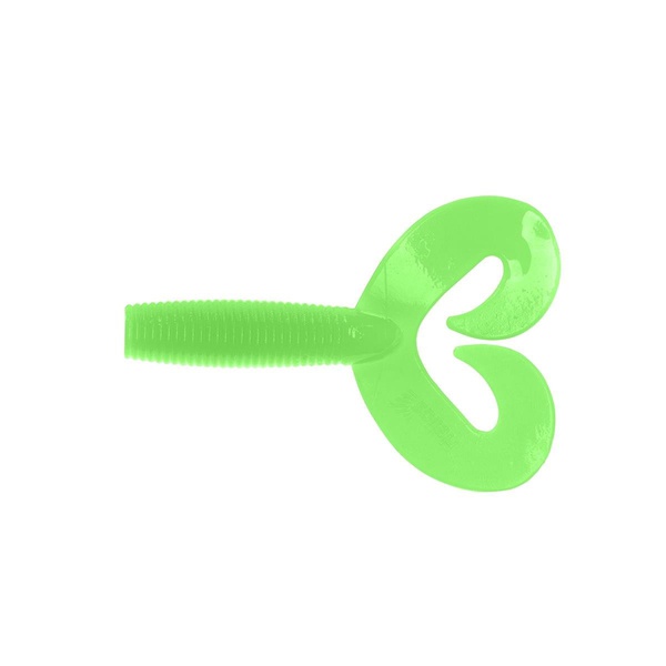 Твистер Helios Credo Double Tail 1,96"/5 см (10шт/уп) зеленый электро