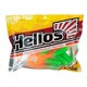 Твистер Helios Credo Double Tail 1,96"/5 см (10шт/уп) лайм/оранжевый. Фото 2