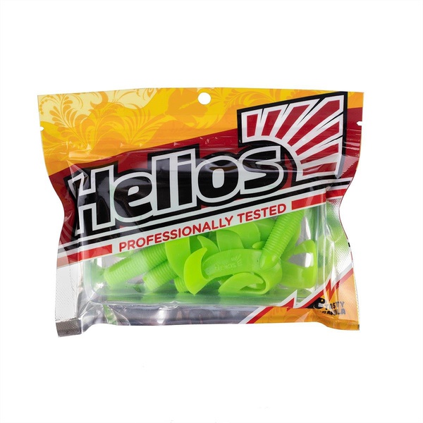 Твистер Helios Credo Double Tail 1,96"/5 см (10шт/уп) лайм