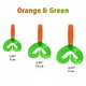 Твистер Helios Credo Double Tail 1,96"/5 см (10шт/уп) оранжевый/зеленый. Фото 3