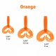 Твистер Helios Credo Double Tail 1,96"/5 см (10шт/уп) оранжевый. Фото 3