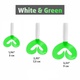 Твистер Helios Credo Double Tail 1,96"/5 см (10шт/уп) белый/зеленый. Фото 3