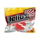 Твистер Helios Credo Double Tail 1,96"/5 см (10шт/уп) белый/красный. Фото 2