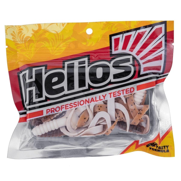 Твистер Helios Credo Four Tail 3,35"/8,5 см (10шт/уп) Rusty & White