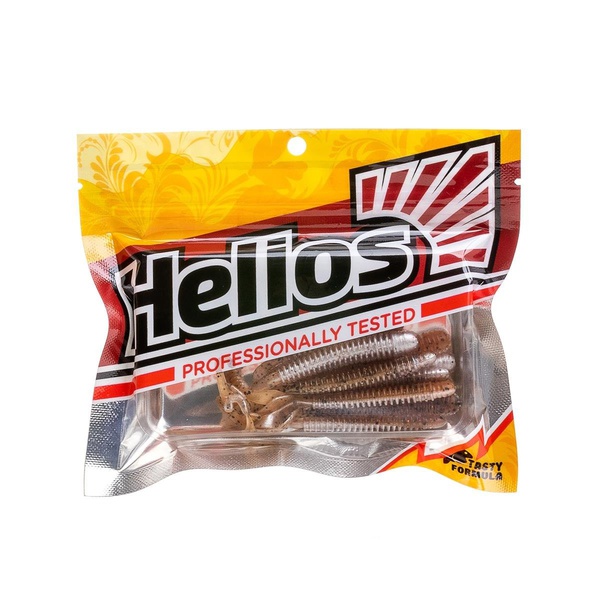 Твистер Helios Credo Long Body 2,95"/7,5 см (12шт/уп) золотистый/перец