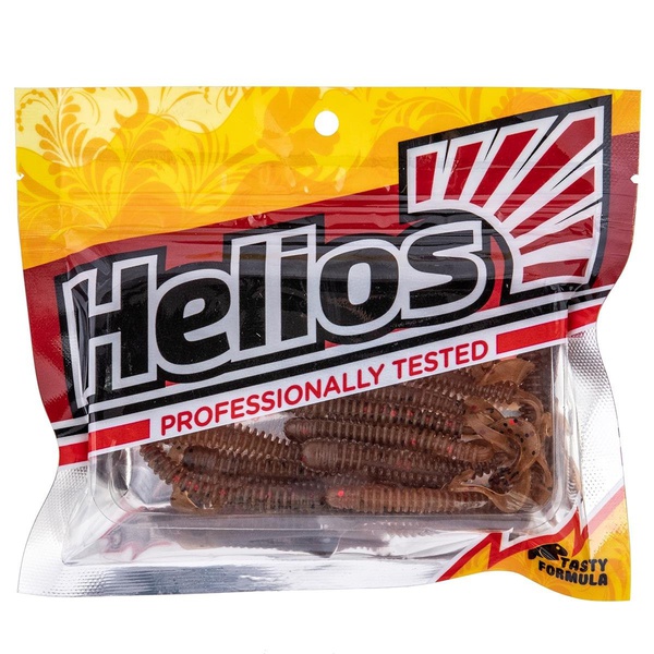 Твистер Helios Credo Long Body 2,95"/7,5 см (12шт/уп) ржавый/золото