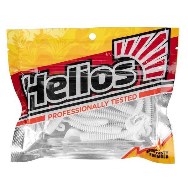Твистер Helios Credo Long Body 2,95"/7,5 см (12шт/уп) белый