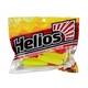 Твистер Helios Long Hybrid 3,55"/9,0 см (7шт/уп) лимонный/красный. Фото 2