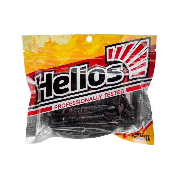 Твистер Helios Long Hybrid 3,55"/9,0 см (7шт/уп) Dark Star