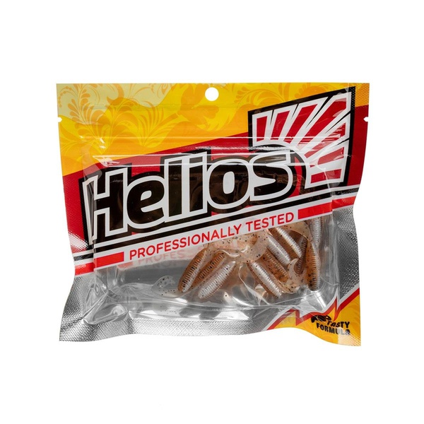 Твистер Helios Tiny Credo 1,55"/4 см (12шт/уп) золотистый/перец