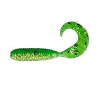 Твистер Helios Tiny Credo 1,55"/4 см (12шт/уп) зеленый горошек