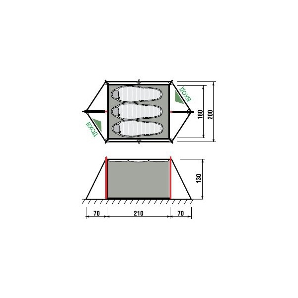 Палатка RockLand Doubleslope 3