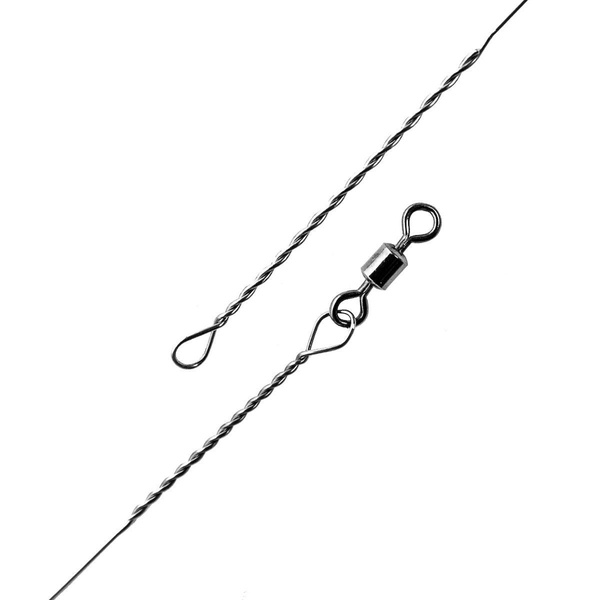 Поводок Helios Струна с вертлюгом (10шт/уп) D-0,40 мм, dl - 20 см