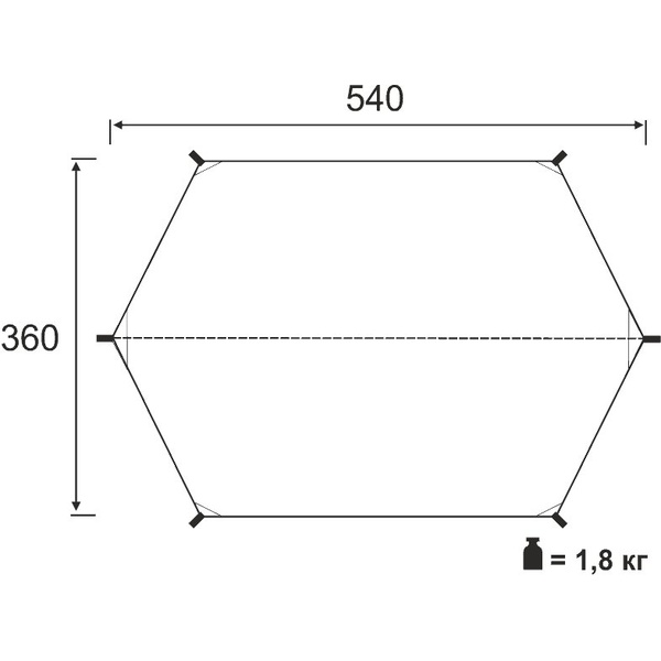 Тент RockLand 360х540 на стойках