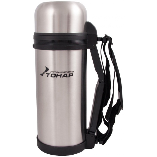 Термос Тонар HS.TM-012 (дополн. чашка, скл.ручка, ремень) 1.5 л