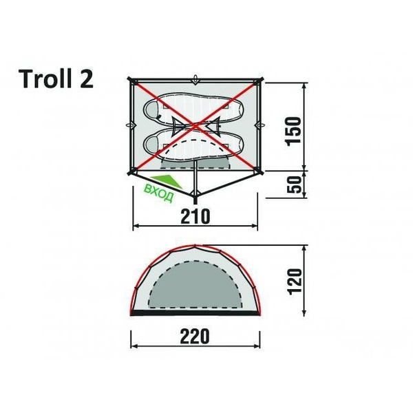 Палатка GreenLand Troll 2