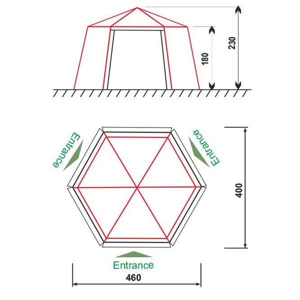 Тент-шатер GreenLand Polygon 400