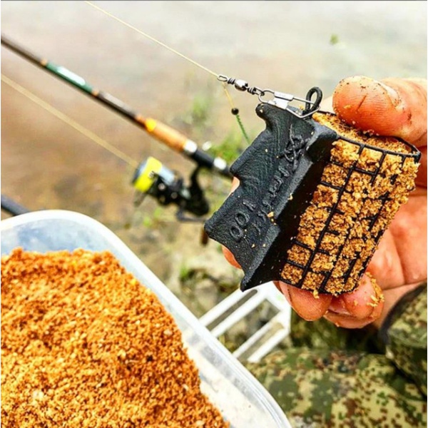 Кормушка фидерная X-Feeder Me Alligator Middle Grid (цвет Matt Black, сварная сетка) 90 гр/35 мл