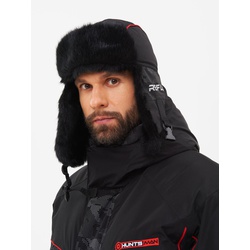 Шапка-ушанка Huntsman Reflect черный/мех Норка