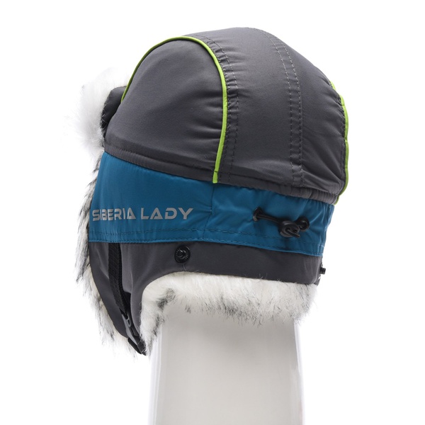 Шапка-ушанка женская Huntsman Siberia Lady Бирюза/серый
