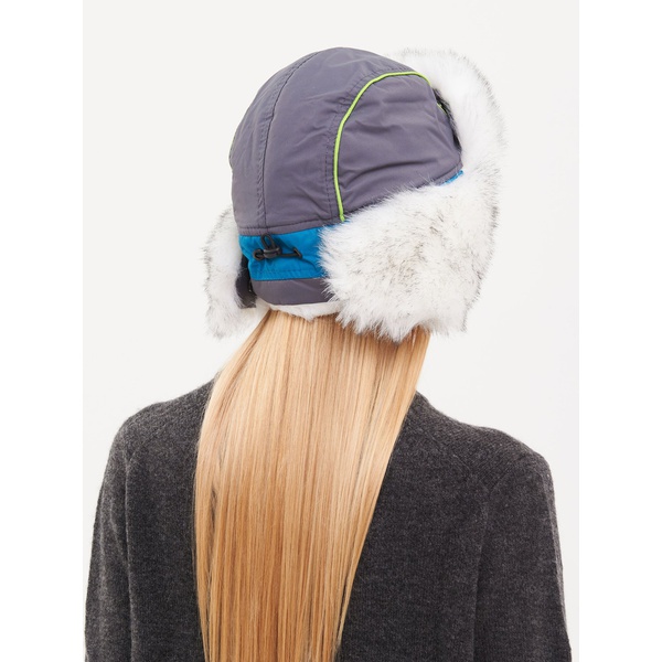 Шапка-ушанка женская Huntsman Siberia Lady Бирюза/серый