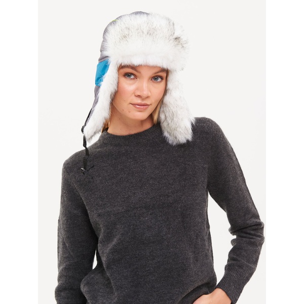 Шапка-ушанка женская Huntsman Siberia Lady Бирюза/серый