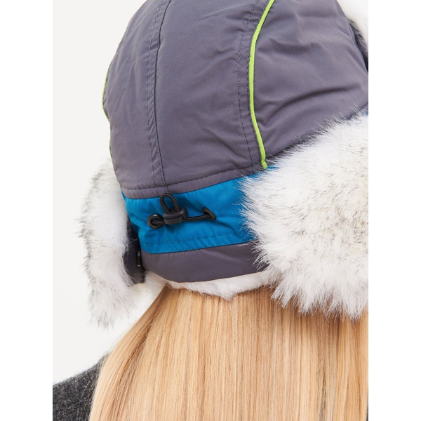 Шапка-ушанка женская Huntsman Siberia Lady Бирюза/серый