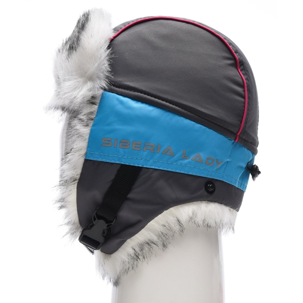 Шапка-ушанка женская Huntsman Siberia Lady Голубой/серый