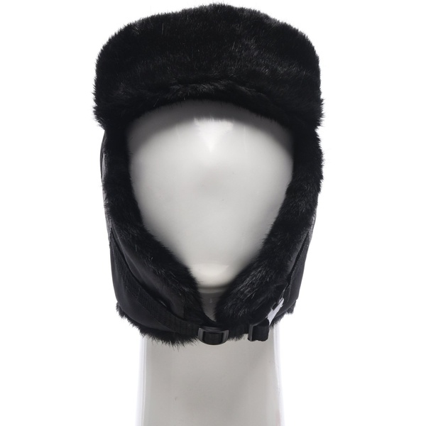 Шапка-ушанка Huntsman Siberia серый-чёрный/мех Норка, тк. Breatheable