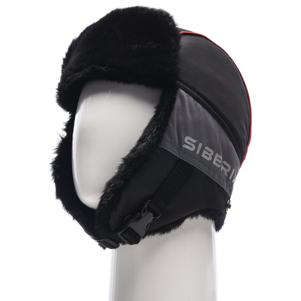 Шапка-ушанка Huntsman Siberia серый-чёрный/мех Норка, тк. Breatheable