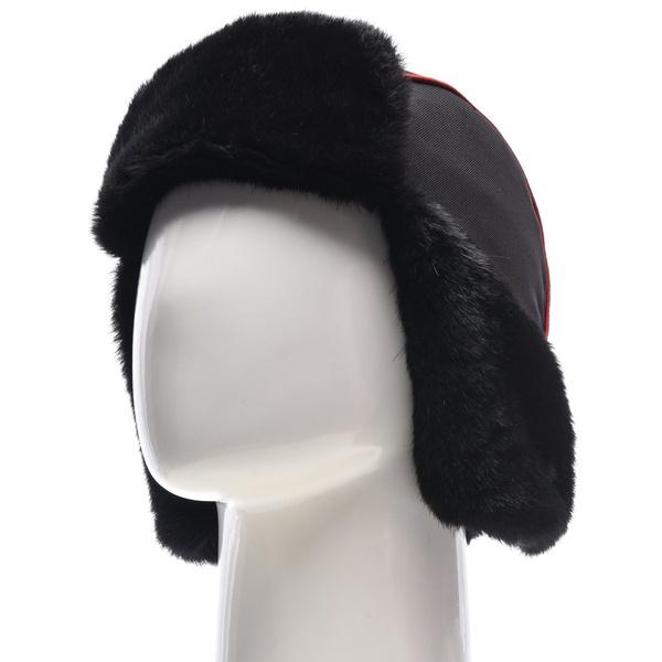 Шапка-ушанка Huntsman Siberia серый-чёрный/мех Норка, тк. Breatheable