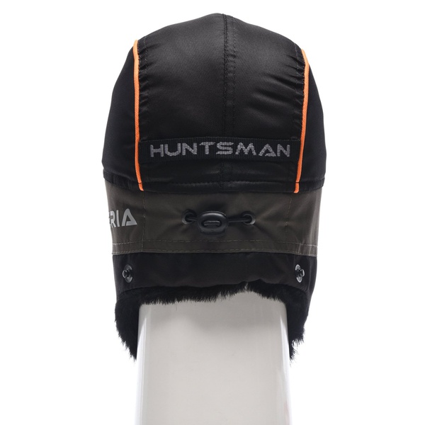 Шапка-ушанка Huntsman Siberia хаки-чёрный/мех Норка, тк. Breatheable