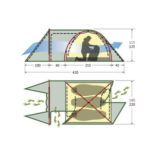 Палатка Alexika Tower 3