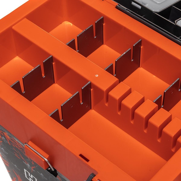 Ящик рыболовный зимний Helios Shark (двухсекционный) оранжевый