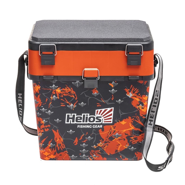 Ящик рыболовный зимний Helios Shark (двухсекционный) оранжевый