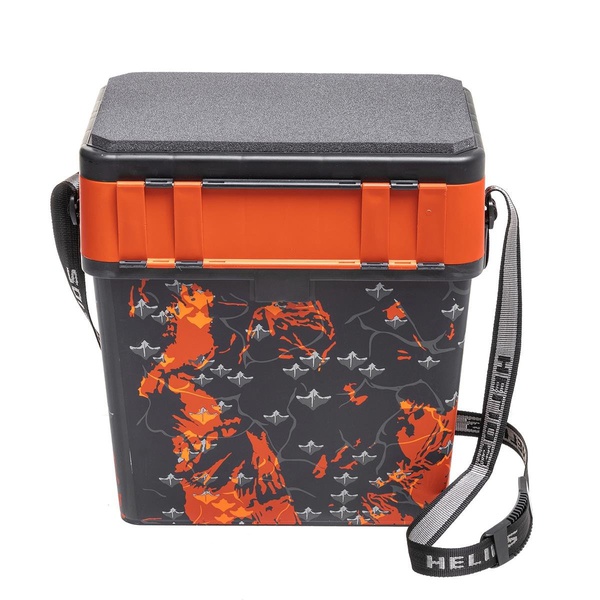 Ящик рыболовный зимний Helios Shark (двухсекционный) оранжевый
