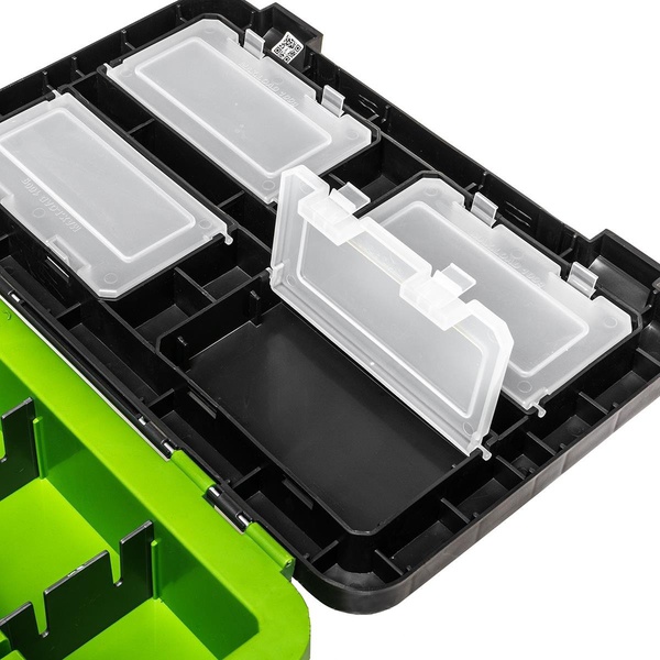 Ящик рыболовный зимний Helios Shark (двухсекционный) салатовый